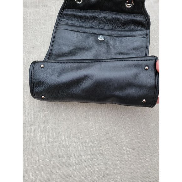 Isaac Mizrahi Live! Black‎ Leather Satchel Bag - Picture 3 of 8